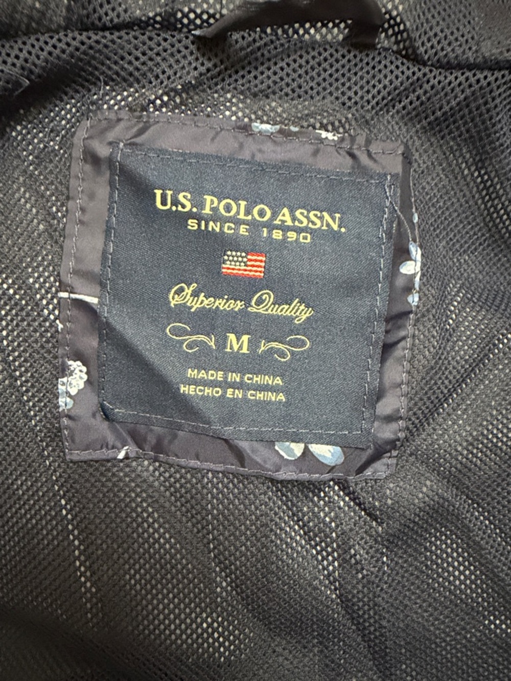 U.S.Polo Assn. Windbreaker Floral Jacket, size M, NWT - Picture 5 of 5